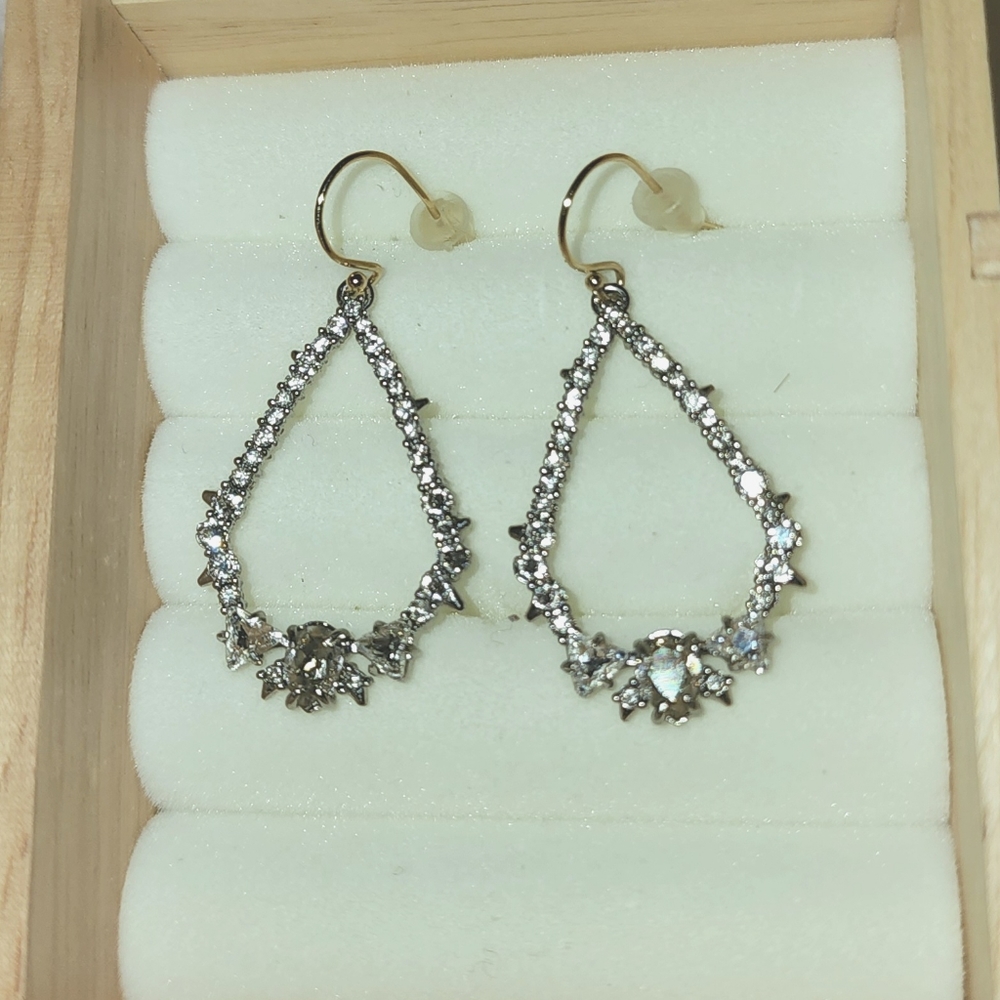 Alexis Bittar Crystal Pave Spike Drop Earrings